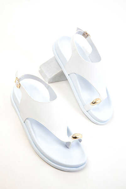 SOHO Weiße Damensandalen 20632