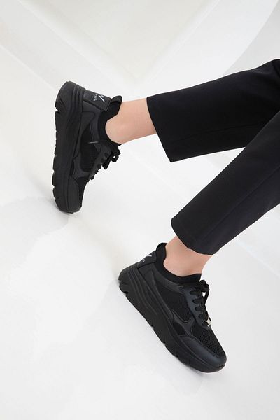 SOHO Black-Black Women's Sneaker 20628