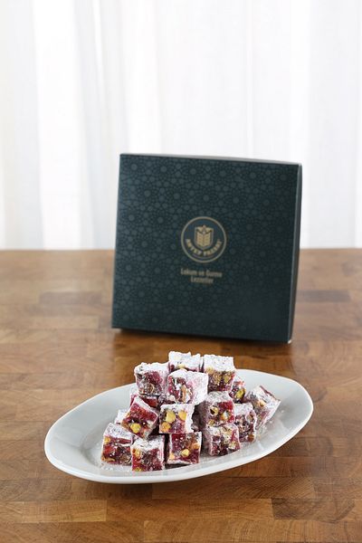 Antep Pazarı Double Roasted Double Turkish Delight with Pomegranate and Pistachio-270 Gr