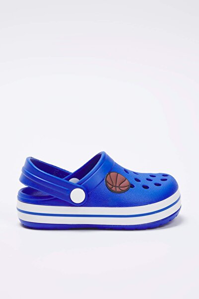 TRENDYOL SHOES Blue Closed Front Ball Figure Detailed Boys Kids Eva Sandals Slippers Takss25Te00055