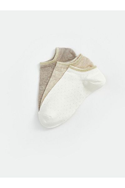 LC Waikiki Women's Plain Booties Socks 3-Pack