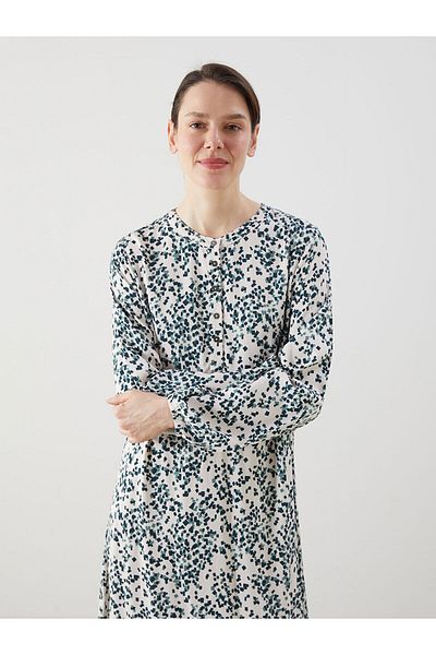 LC Waikiki Crew Neck Patterned Women's Dress