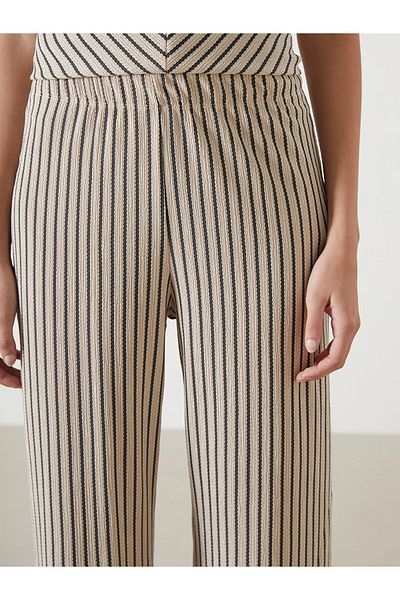 LC Waikiki Elastic Waist Striped Women's Trousers