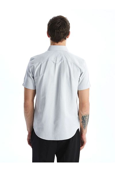 LC Waikiki Regular Fit Short Sleeve Dobby Men's Shirt