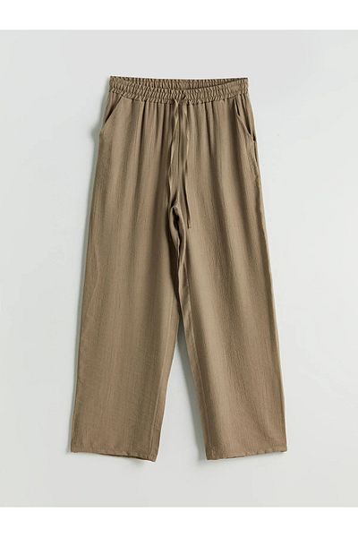 LC Waikiki Wide Leg Women's Trousers with Elastic Waist
