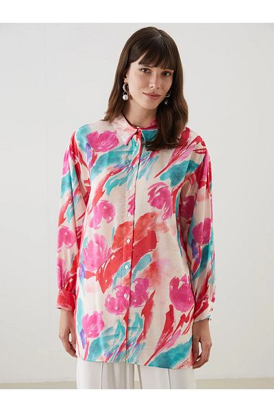 LC Waikiki Patterned Oversize Women's Shirt Tunic