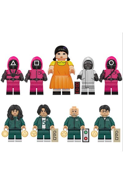marimari 9Pcs Korean Drama Mini Figure Squid Game as Visual