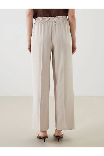 LC Waikiki Wide Leg Women's Trousers with Elastic Waist