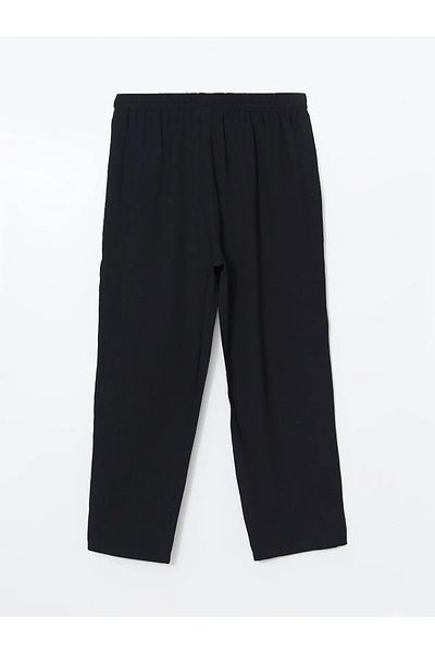 LC Waikiki Pantaloni de damă cu aspect de in cu talie elastică