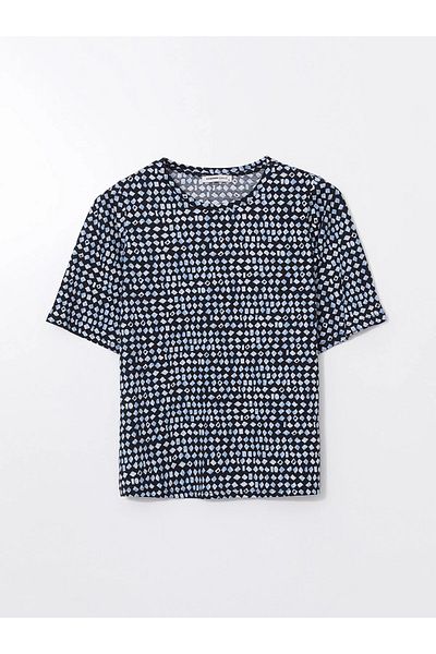 LC Waikiki Γυναικείο T-Shirt με μοτίβο με λαιμόκοψη