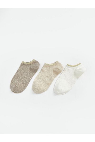 LC Waikiki Women's Plain Booties Socks 3-Pack