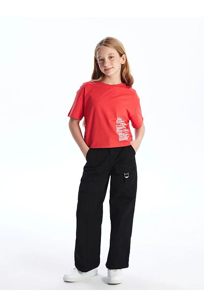 LC Waikiki Crew Neck Girl's Crop T-Shirt