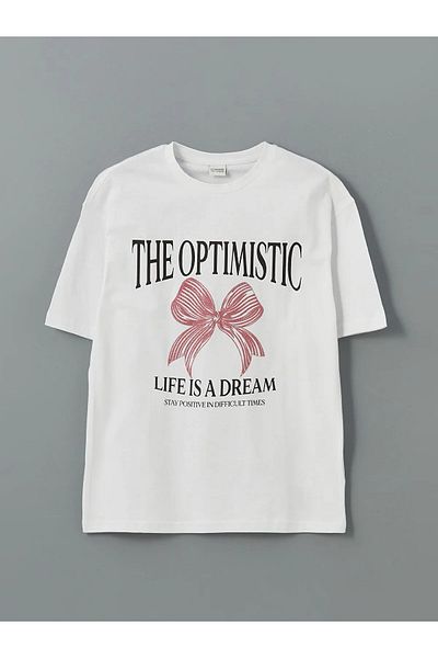 LC Waikiki Tricou pentru fetiță cu imprimeu cu gât crew
