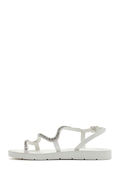Derimod Women's White Stone Sandals 25Sfe464114