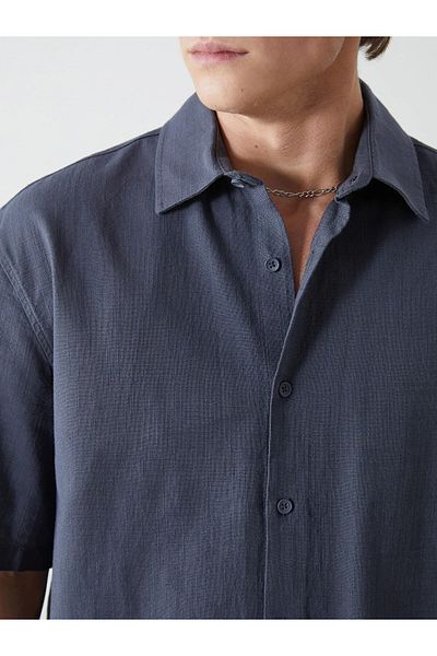 LC Waikiki Ανδρικό πουκάμισο με κοντό μανίκι λινό look