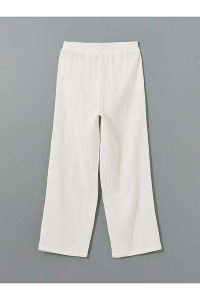 LC Waikiki Elastic Waist Textured Women's Trousers