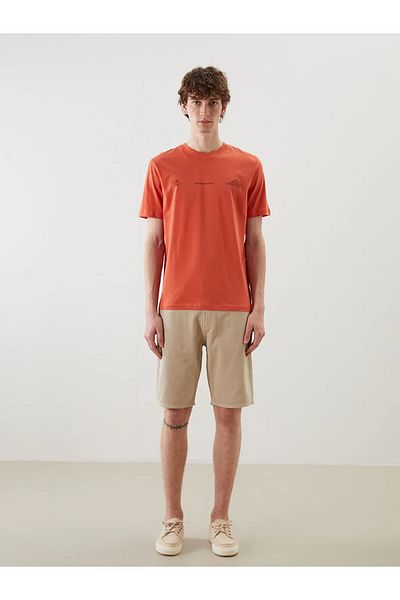 LC Waikiki Crew Neck Printed Combed Cotton Men's T-Shirt
