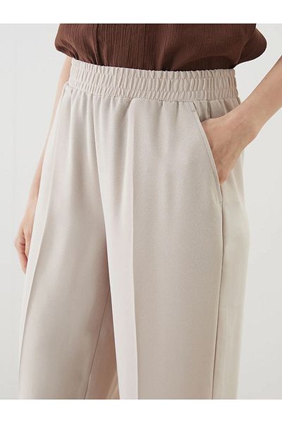 LC Waikiki Wide Leg Women's Trousers with Elastic Waist