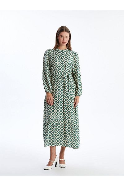 LC Waikiki Judge Collar Patterned Women's Dress