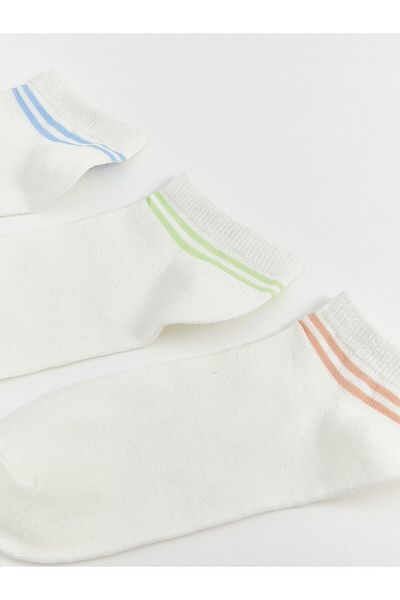 LC Waikiki Striped Women's Booties Socks 5-Pack