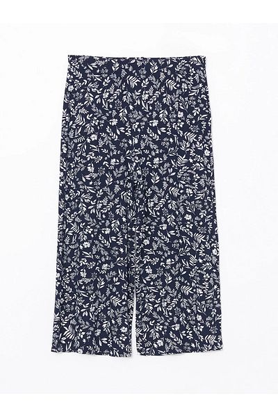 LC Waikiki Floral Women's Capri with Elastic Waist
