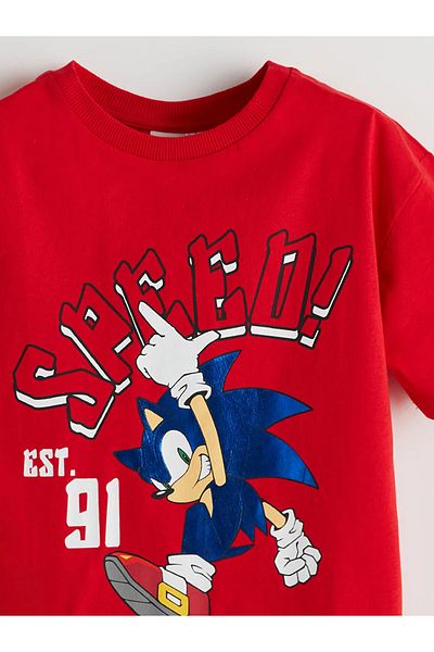 LC Waikiki Tricou pentru băiat cu imprimeu sonic cu gât crew