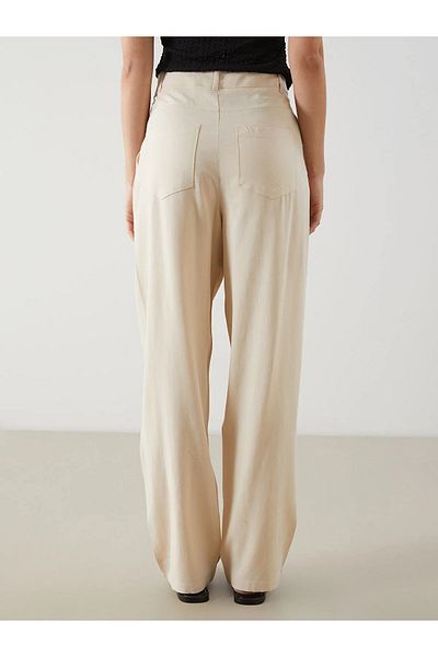 LC Waikiki Linen Blend Women's Pleated Pants