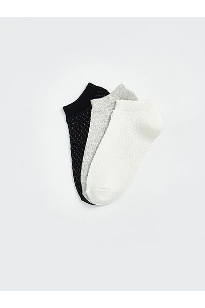 LC Waikiki Self Patterned Women's Booties Socks 3 Pcs