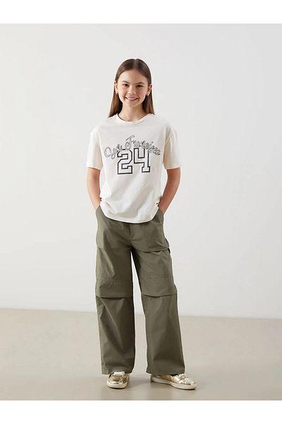 LC Waikiki Girls' Trousers with Elastic Waist