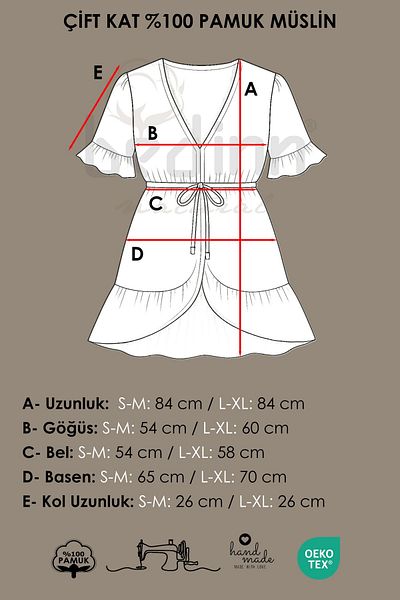 Bedinn Luna Muslin Flounce Frilly Kimono - Beach Dress