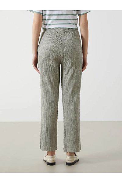 LC Waikiki Elastic Waist Textured Women's Trousers
