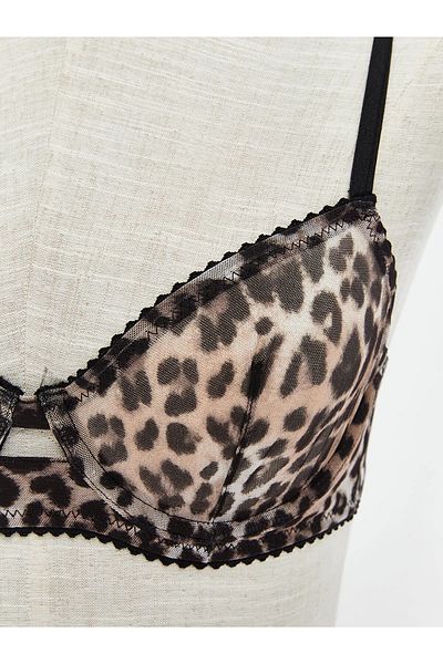 LC Waikiki Underwire Unfilled Leopard Print Fancy T-Shirt Bra
