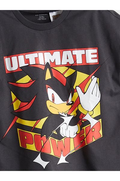 LC Waikiki Crew Neck Sonic Printed Boys' T-Shirt