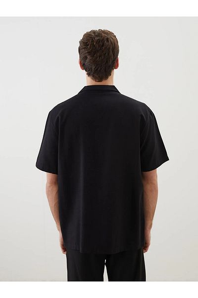 LC Waikiki Ανδρικό πουκάμισο με κοντό μανίκι λινό look