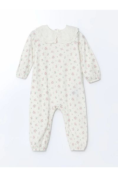 LC Waikiki Baby Collar Baby Girl Combed Jumpsuit