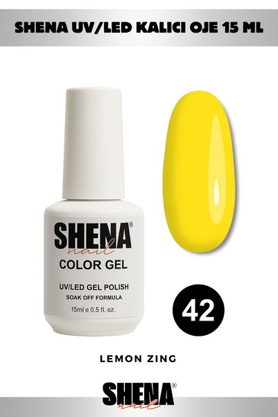 Shena Kalıcı Oje 15 ml - 42 Neon Sarı - Uv/led Gel Polish ❤ From Dubai