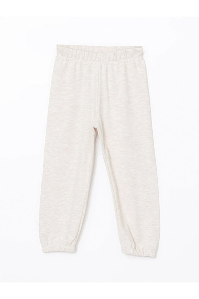 LC Waikiki Beige Girl's Sweatpants with Elastic Waist