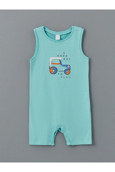 LC Waikiki Crew Neck Baby Boy Combed Cotton Jumpsuit 2-Pack