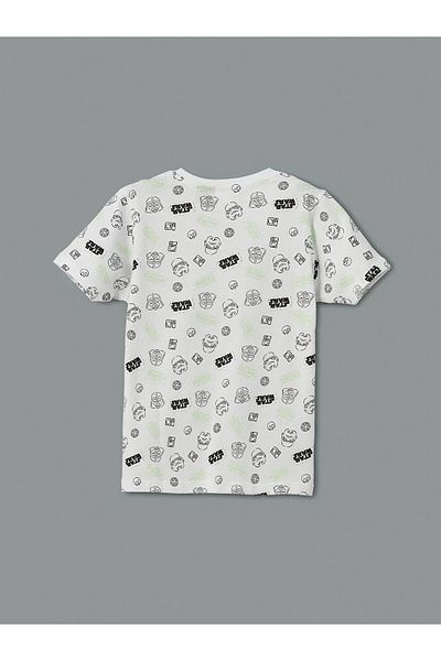 LC Waikiki Crew Neck Star Wars Printed Boys Shorts Pajama Set