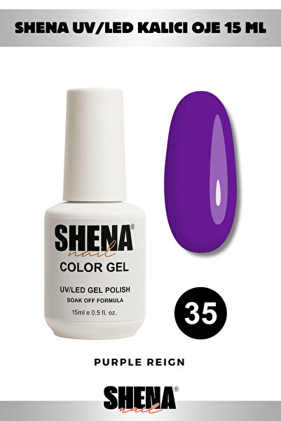 Shena Kalıcı Oje 15 ml - 35 Violet Mor - Uv/led Gel Polish ❤ From Dubai