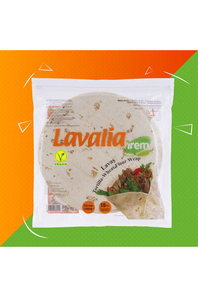Lavalia Vegan Tortilla Lavaş Ekmeği 33 Cm 18 yaprak x 3 paket