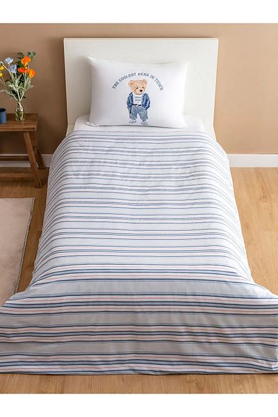LC Waikiki Bear Teddy Printed Single Duvet Cover Set