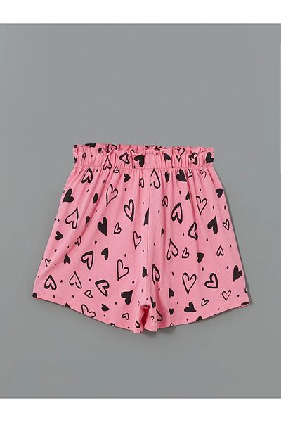 LC Waikiki Crew Neck Girls' Shorts Pajamas Set