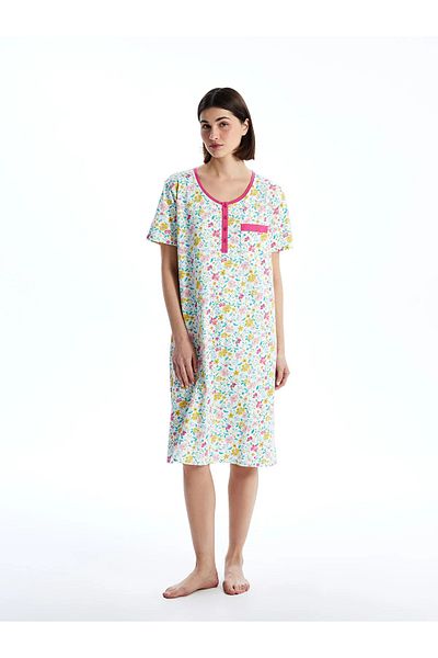 LC Waikiki U Neck Floral Women's Nightgown