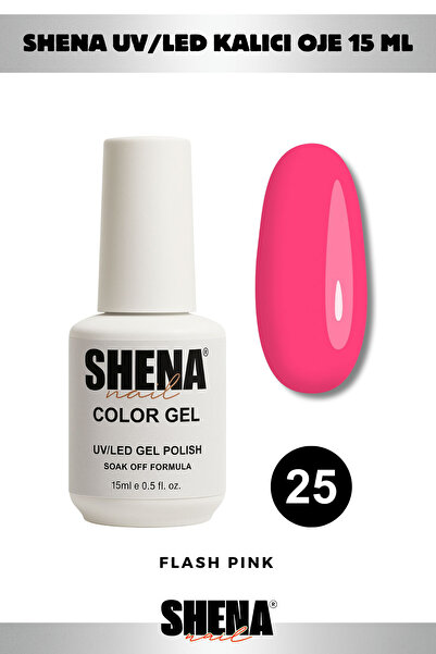 Shena Kalıcı Oje 15 ml - 25 Fosfor Pembe - Uv/led Gel Polish ❤ From Dubai