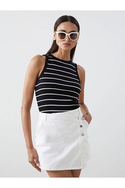 LC Waikiki Crew Neck Striped Women's Athlete