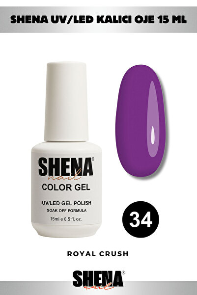 Shena Kalıcı Oje 15 ml - 34 Patlıcan Mor - Uv/led Gel Polish ❤ From Dubai