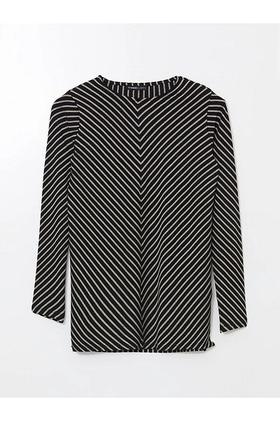 LC Waikiki Crew Neck Striped Oversize Women's Tunic