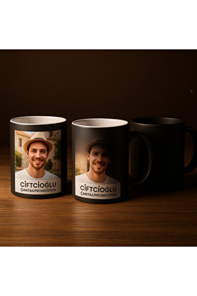 çiftçioğlu Kişiye Özel Fotoğraf Baskılı Sihirli Porselen Mat Kaliteli Kupa-Is...