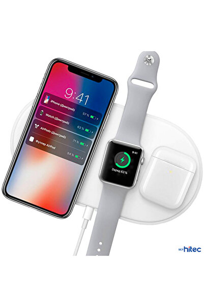 schitec Air Power 3in1 Telefon/Saat/Airpods Wireless Kablosuz Şarj İstasyonu